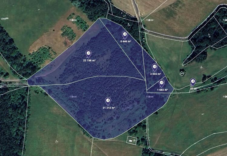 Prodej pozemku v k.ú. Chuderov a Arnultovice u Lučního Chvojna